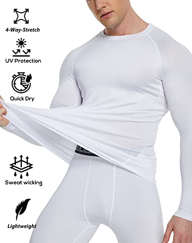 5 or 4 Pack Compression Shirts for Men Long Sleeve Athletic Base Layer Undershirt Gear T Shirt for Workout3