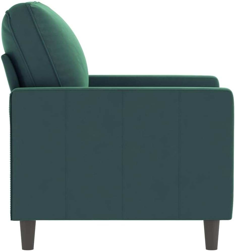 Sofa Chair Dark Green Velvet (100% Polyester) Living Room Furniture