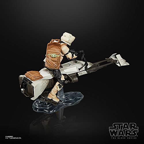 Star Wars The Black Series Speeder Bike Scout Trooper And The Child Toys 6-Inch-Scale The Mandalorian Collectible Figure And Vehicle Set (Amazon Exclusive) #TOP5