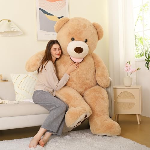 Image of MorisMos Giant Teddy Bear Plush 6ft, Life Size Huge Brown Teddy Bears for Boyfriend Girlfriend, 6 Foot Large Big Bear Gifts for Lover on Valentines, Anniversary, Birthday