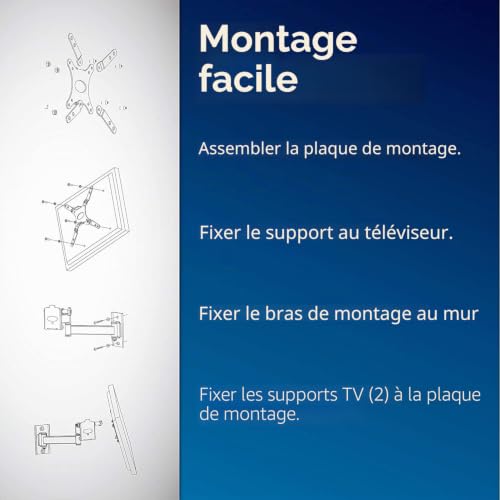 Support mural articulé universel PHILIPS PHIL SQM9222 00 Inclinable < - vue 5
