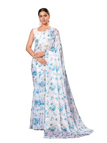 Image of Garden Vareli Floral Print Chiffon Saree