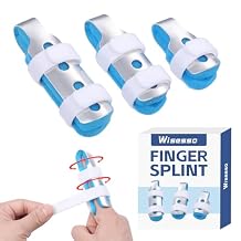 Finger Splint, 3pcs Finger Brace Joint Stabilizer Knuckle Immobilization with Soft Foam Interior, Broken Finger Splints Fit for Thumb/Middle/Ring/Index/Pinky Finger 3, Mixed