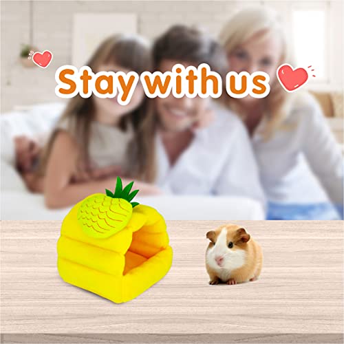 Vozrels Guinea Pig Bed, Warm Fleece Cozy Hideout, Small Animal House Bedding For Rabbit, Bunny, Hamster, Hedgehog, Rat, Chinchilla, Ferret, Squirrel Cage Accessories (X-Large, Yellow) #TOP5