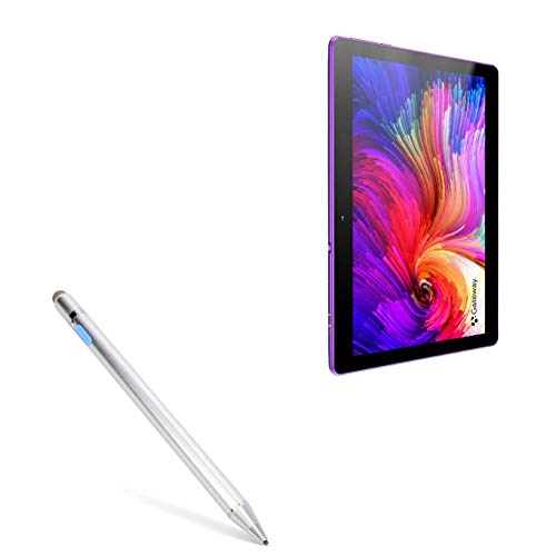 BoxWave Stylus Pen Compatible with Gateway GWAT10-1 (Stylus Pen AccuPoint Active Stylus, Electronic Stylus with Ultra Fine Tip for Gateway GWAT10-1 - Metallic Silver
