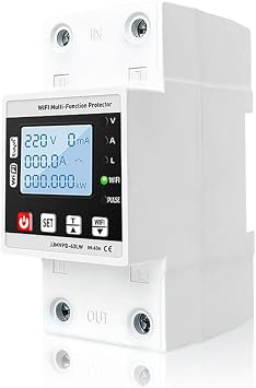 Tuya WiFi Smart Circuit Breaker Switch Reclosing Protector Current Voltage Monitoring Power Meter NO WiFi