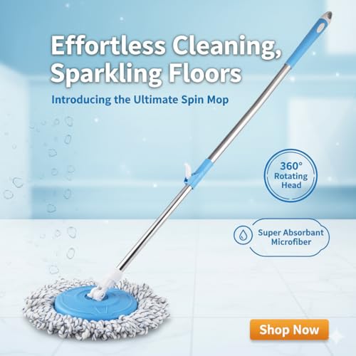 Image of Mop Rod | Replacement Stick for Spin Mop Buckets Mopping Stick Stick Rod only Spin Stick Cleaning Supplies Mopping Stick only Mob Mob for Floor Cleaning