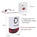 Daytech Wireless Strobe Siren Alarm Home Caring Loud Outdoor SOS Alert System 1 Red Flashing Siren and 2 Emergency Button for Store Home Hotel Jewelry Shop Security & Fire Alarm
