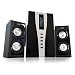 Arion Legacy AC Powered 2.1 Speaker System with Massive Subwoofer and Remote Control 140W Piano Black (AR508)