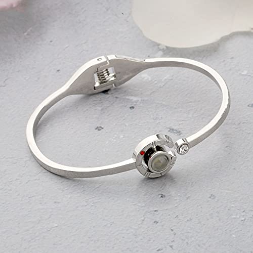 MYOSPARK I Love You 100 Languages Projective Bangle Bracelet The Memory of Love Gift For Couple Family Best Friends4