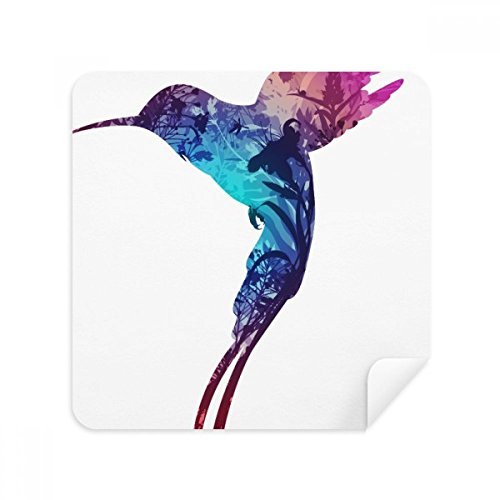 Chiffon en suède oiseau mouche pour nettoyer lunettes et écrans de téléphone x2