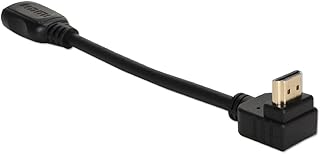MyCableMart 8inch High Speed 4K@60Hz HDMI Extension Adapter Cable UP Angle Connector