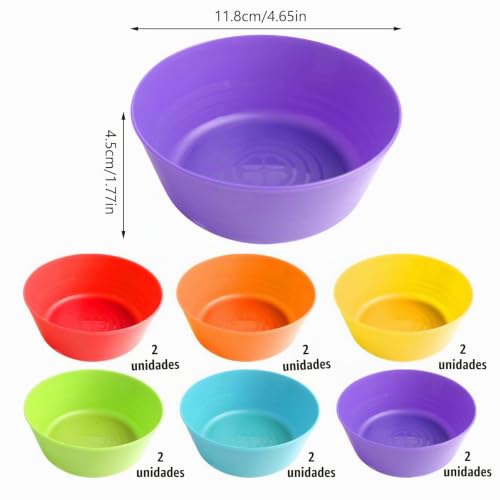Miniatura 2 de Bordeag Cuencos De Plástico,24 Piezas 6 Colores 370 Ml Tazones Desayuno Irrompibles,Grandes Cuencos Plastico Reutilizable,Ensaladera Plastico Para El Hogar,Jardín,Picnic,Sopas,Cereales,Ensaladas