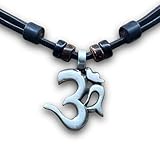 HANA LIMA Lederkette Om Shiva Buddha Indien Halskette Surferhalskette