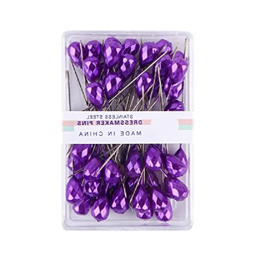 50 Pieces Sewing Pins 2 Inch Straight Pins For Fabric Clothing Design DIY Sewing Crafts Long Quilting Pins For Case Pack Quilting Pins Flat Head Quilting Pins With Colored Heads Quilting Pins Curved 2