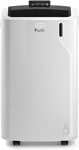 De'Longhi Portable Air Conditioner 11,500 BTU,cool large rooms up to 500 sq ft,compact design,powerful cooling,AC Unit for room,dehumidifier, fan,programmable,window venting kit,EcoFriendly Gas,EM370