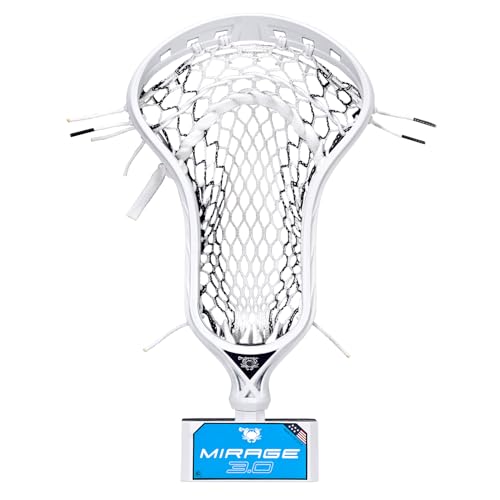 ECD Lacrosse Mirage 3.0 Head (Mirage 3.0 - Strung, White/Black Storm)