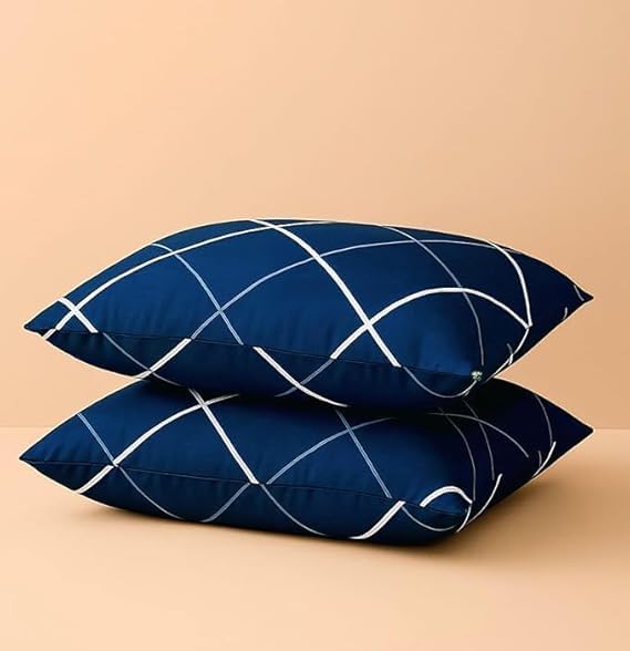 Image of MINIMART Microfiber Pillows Set 2, Soft Adjustable Pillow for Sleeping - 16 x 24 Inches -Blue (2, Blue, King (U.K. Standard S0-2