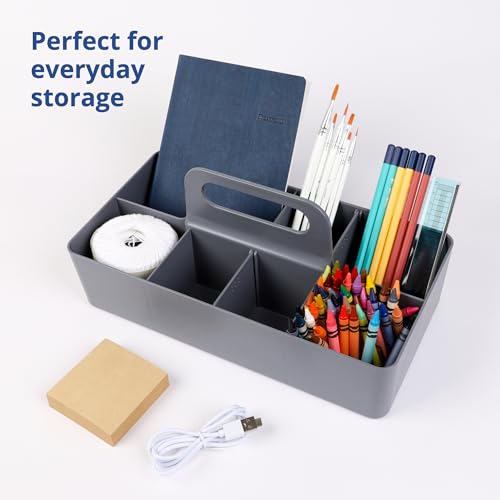 BLUE GINKGO Stackable Organizer Caddy, Korean-Made Portable Tote for Bathroom Office, Crafts - Image 3