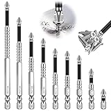 K5 Anti Rutsch Kreuzschlitz Bits, 9 Stück Schlagfester Bohrer Anti Rutsch Bit Set 25-150MM Magnetischer Ersatzbohrer, Schraubendreher Bit zum Befestigen und Entfernen von Schrauben