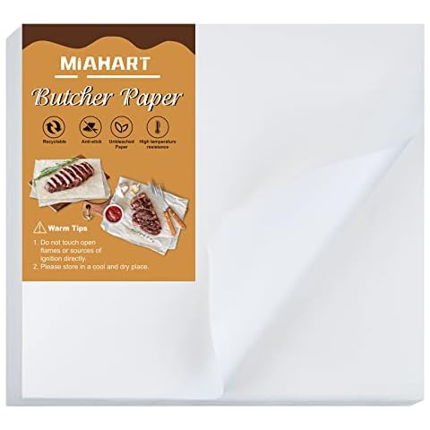 Papel de carnicero MIAHART 100 hojas blancas 12x11 pulgadas Cover