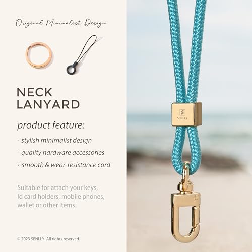 SENLLY Neck Lanyard Strap for Keys, Original Minimalist Design KeyChain and ID Badge Holder