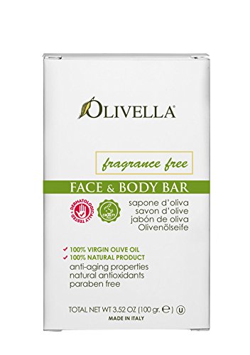 OLIVELLA - Face and Body Bar Soap Unscented - 3.52 oz. (100 g)