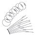 Metal Wire Keychain for Keys Stainless Steel Wire Keychain Cable Key Ring for Outdoor Hiking and Luggage Tags (25 pcs)
