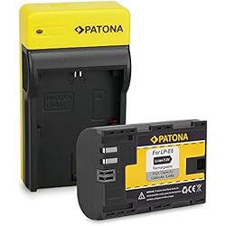 Cargador Canon 80D PATONA Batería LP-E6 y Slim Cargador Compatible con Canon EOS R, 5D Mark II III IV, XC15, 70D, 80D, 90D