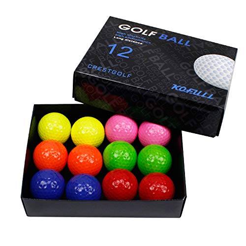 Kofull-12pcsPack-Pelotas-de-Golf-Mini-Pelotas-de-Golf-Coloridas-Bolas-de-Practica-de-Golf-Entrenamiento-Golfs-Multicolor