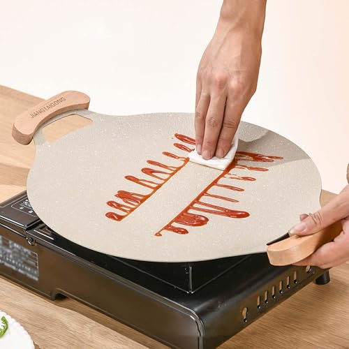 Image of Korean BBQ Grill Cookware Nonstick Griddle Grill Pan for Home Indoor Camping 25cm