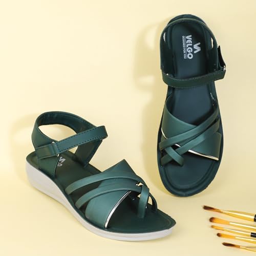 Image of Ango Women's Black Gladiator Sandals with Platform Sole, Strappy Design, Casual For Girls
