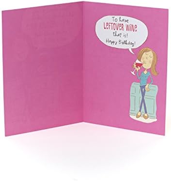 Funny Birthday Card for Her - Birthday Card Friend Female - Birthday Card for Her Funny - Humorous Birthday Card - Gifts for Women - Wine Joke - Birthday Card Friend Adult