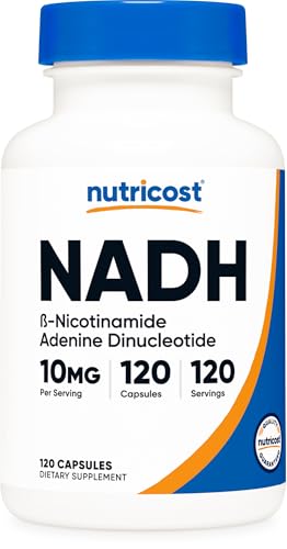 Nutricost NADH (10mg) 120 Capsules Vegan Gluten-Free GMO-Free