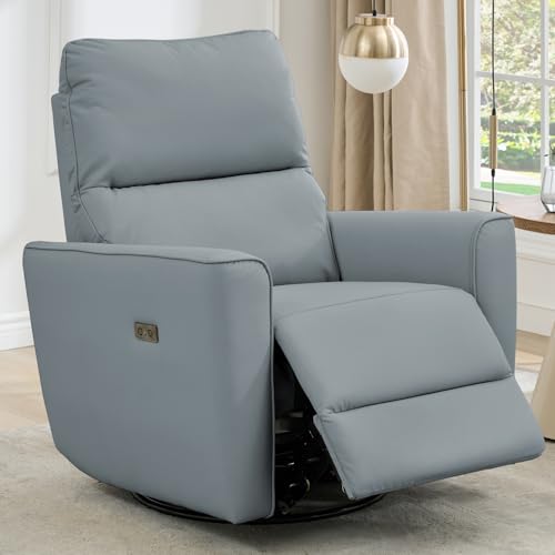 Sillón reclinable eléctrico gris de una plaza miniatura 4