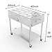 Commercial Propane Food Warmer, 10,000 BTU Stainless Steel Steam Table Cart with Locking Wheels, for Outdoor Catering, Food Trucks, and Buffets (9-PAN)