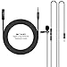 Professional Mini Lavalier Lapel Omnidirectional Condenser Microphone Compatible with iPhone Android Windows Cellphones Clip On Interview Video Voice Podcast Noise Cancelling Mic Blogger Vlogger