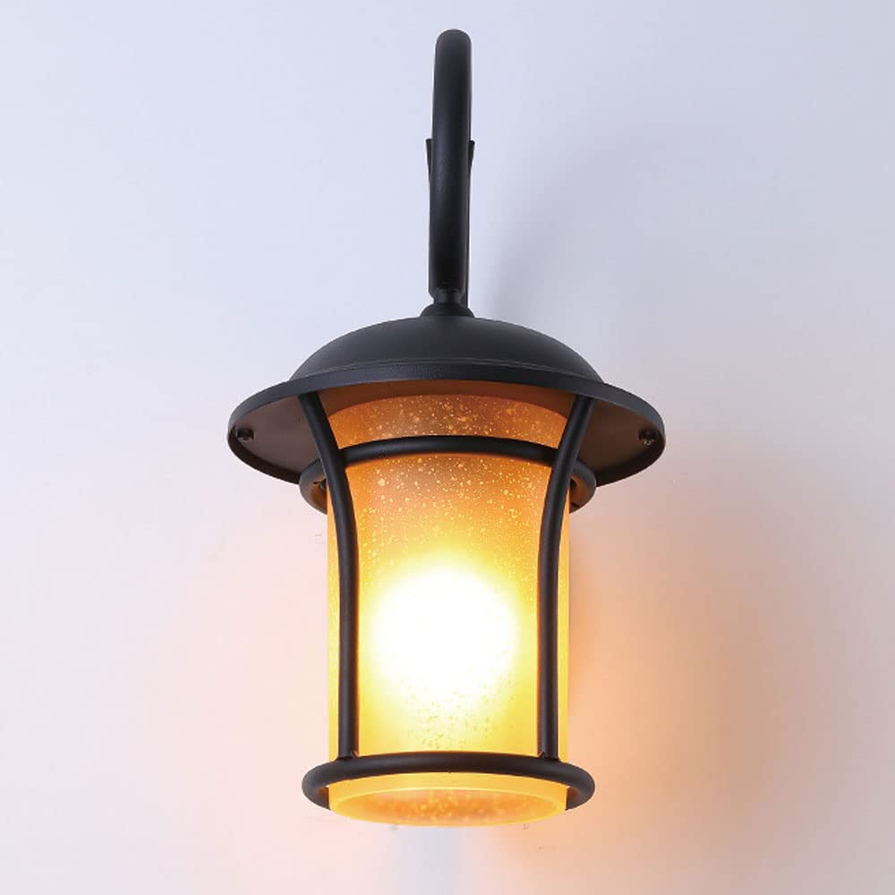 Kinkiet zewnętrzny, klosze szklane, zewnętrzna wodoodporna lampa ścienna, lampa wisząca w stylu vintage z gwintem E27, do domu, patio, ogrodu, balkonu, wózka, willi, kinkiet