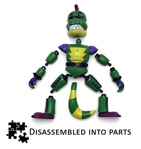 Toysvill Inspired By Five Nights At Freddys | Fnaf Security Breach Pizzaplex | Freddy's Action Figures Toys, Set Of 5 Pcs [Roxanne Wolf, Glamrock Chica, Montgomery Gator, Glamrock Fred, And Vanny] #TOP5