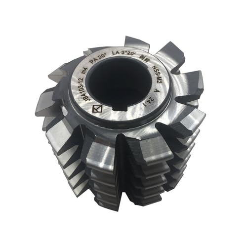 ASZLBYM Pre Shaving Gear Hobs High Speed Steel Milling Cutter 20° Pressure Angle Cutting Tool Industrial Supplies 1inch Bore (M4* a20°)