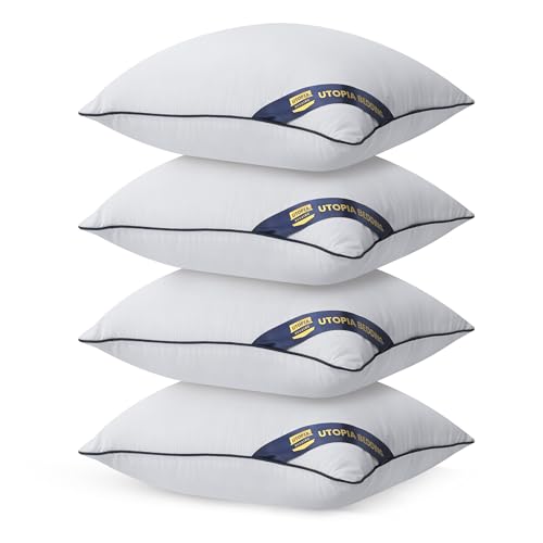 Utopia Bedding Throw Pillow Inserts (Pack of 4, White), 16 x 16 Inches Decorative Indoor Pillows for Sofa, Bed, Couch, Cushion Sham Stuffer