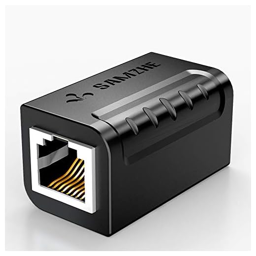 SAMZHE Acoplador RJ45 Cat7 Cat6 Cat5 RJ45 8P8C Conector Hembra Adaptador Ethernet LAN Red Acoplador en línea