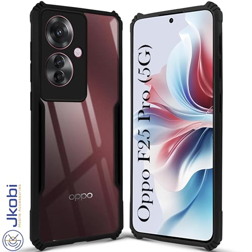 Image of Jkobi Back Cover Case for Oppo F25 Pro 5G (Shockproof with Polycarbonate Clear Panel | Professional Black)