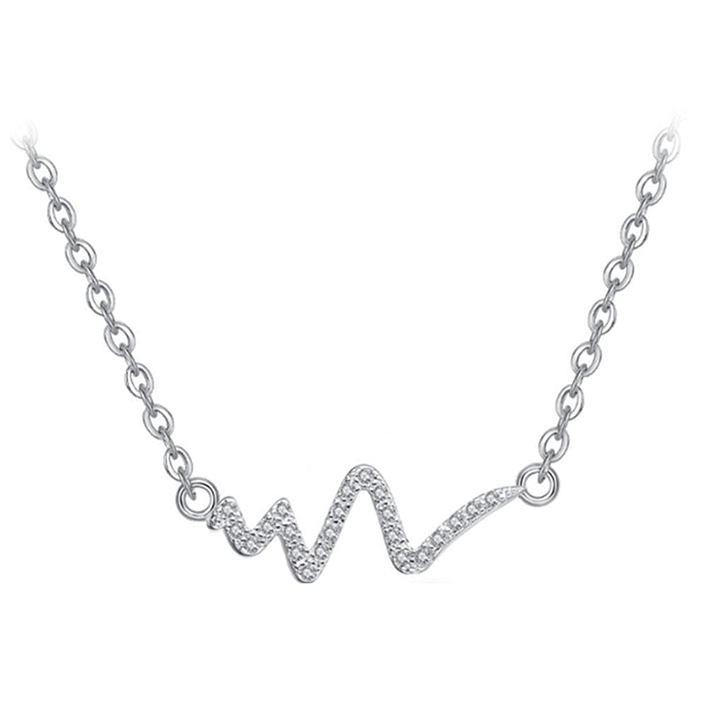 Collar con forma de rayo para mujer, cadena corta de clavícula, accesorios, longitud 40 + 5cm