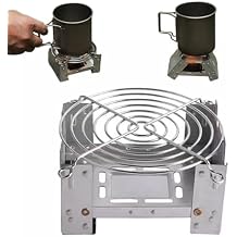 Emergency Stove 3.8x3x0.8 Thickened Foldable Camping Stove with Copper Rivets Portable Camp Stove with Adjustable Opening for Outdoor Camping Gear & Cooking, Emergency Stove