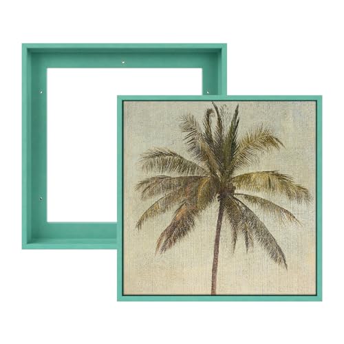 Image of Canvas Floater Frame for 8x8 Plant Prints,0.9 inch Deep,Light Green