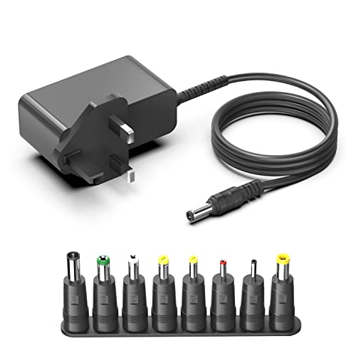 KFD 18V Universal AC Power Charger DC 2A 1.6A 1.5A 1A 0.5A Barrel DC Plug 8 Jacks 6.5x4.4mm 5.5x3.0mm 4.0x1.7mm 3.5x1.35mm Gtech HyLite HyLite 2 ProLite SCV300 Cordless Vacuum Power Supply