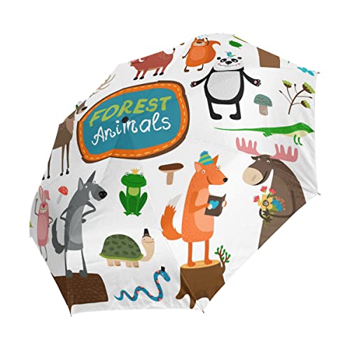 Parapluie pliable arbre mignon pour les sorties en famille et voyage