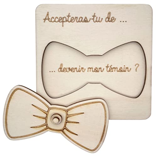 Décapsuleur Demande Témoin Mariage En Bois Gravé - "Veux-tu être Mon Témoin ?" - Cadeau Original Fiançailles