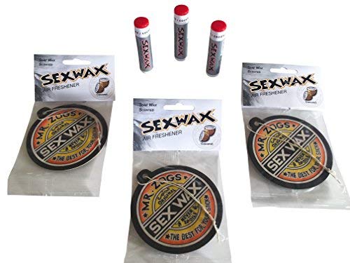 Sex Wax Coconut Air Fresheners: with Sex Wax Lip Balms 3 Pack